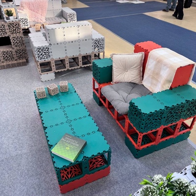 Armchair and side table in a living room