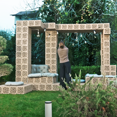 Outdoor gazebo with seating