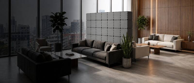 Modular space dividers — assemble without tools, rebuild anytime.
