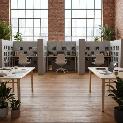 Cubik-Kabinen in einem Coworking-Space