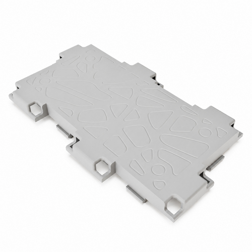 Grey Cubik Zen/2 half-cube panel, angled view