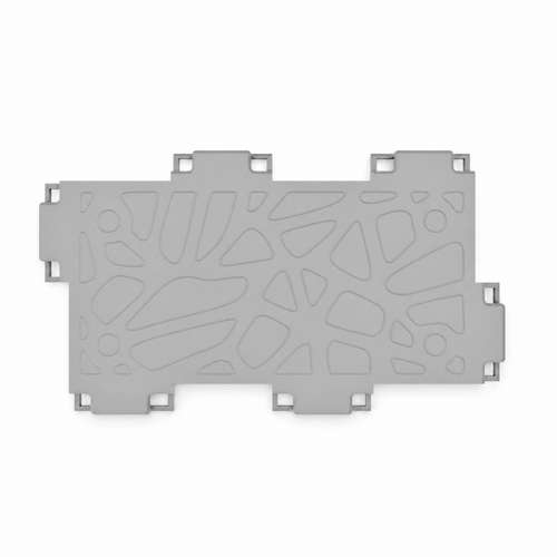 Grey Cubik Zen/2 half-cube panel, smooth face