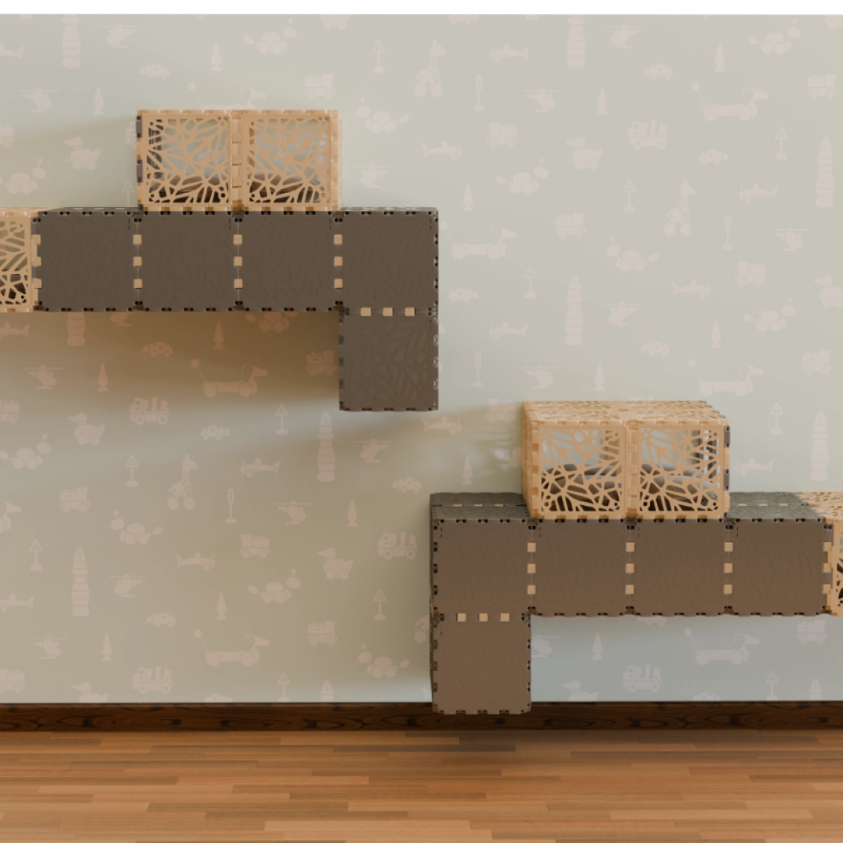 Cubik Wall-mounted cat house, additional view