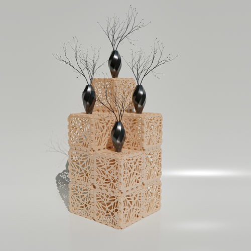 Cubik Plant stand Bion, lattice faces