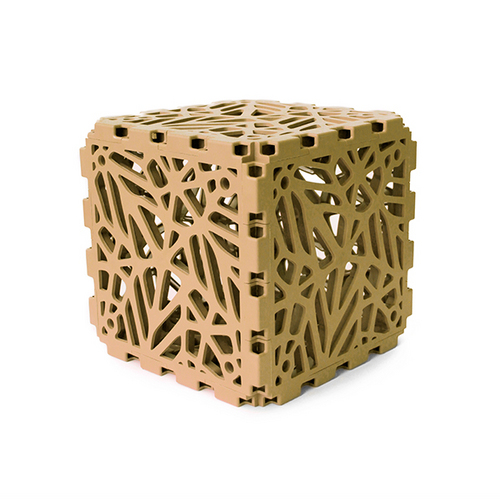 Beige Cubik Bion cube, lattice faces
