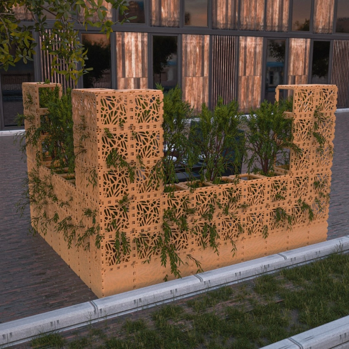 Modular green wall photo