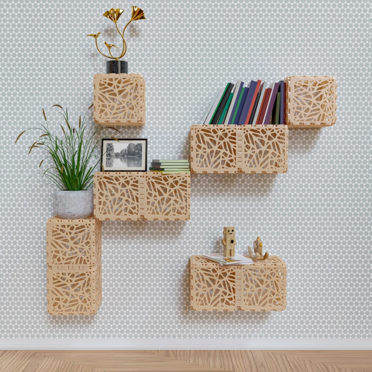 Cubik Modular Wall Shelving, additional view