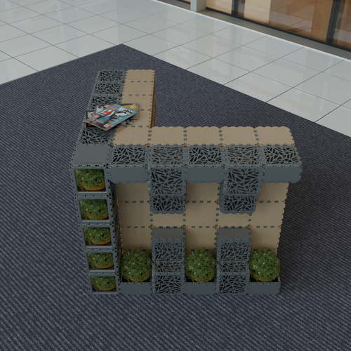 Cubik Cubik.One reception desk, additional view