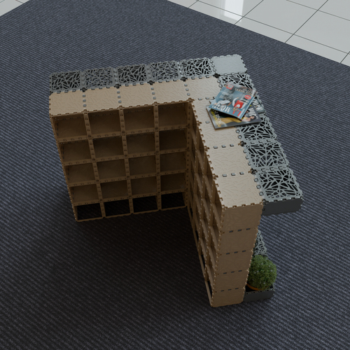 Cubik Cubik.One reception desk, additional view