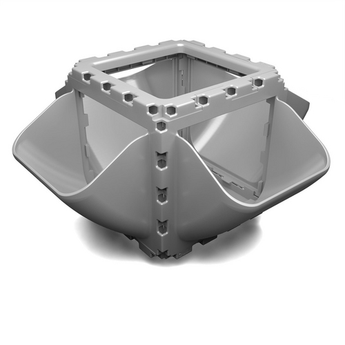 Grey Cubik Flora panel, angled view