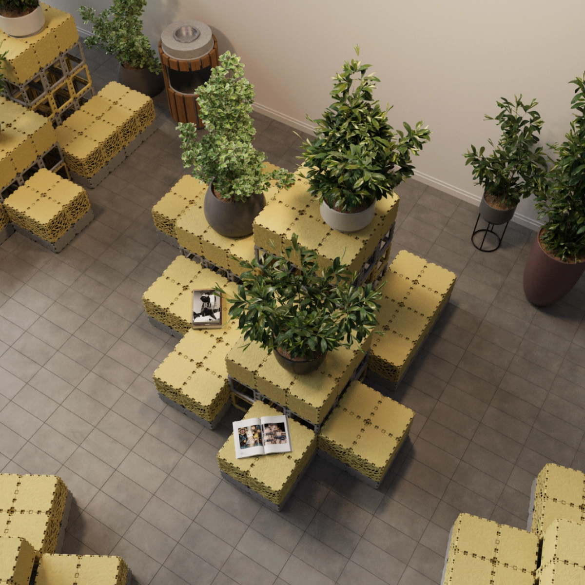 Pódio de exposição modular