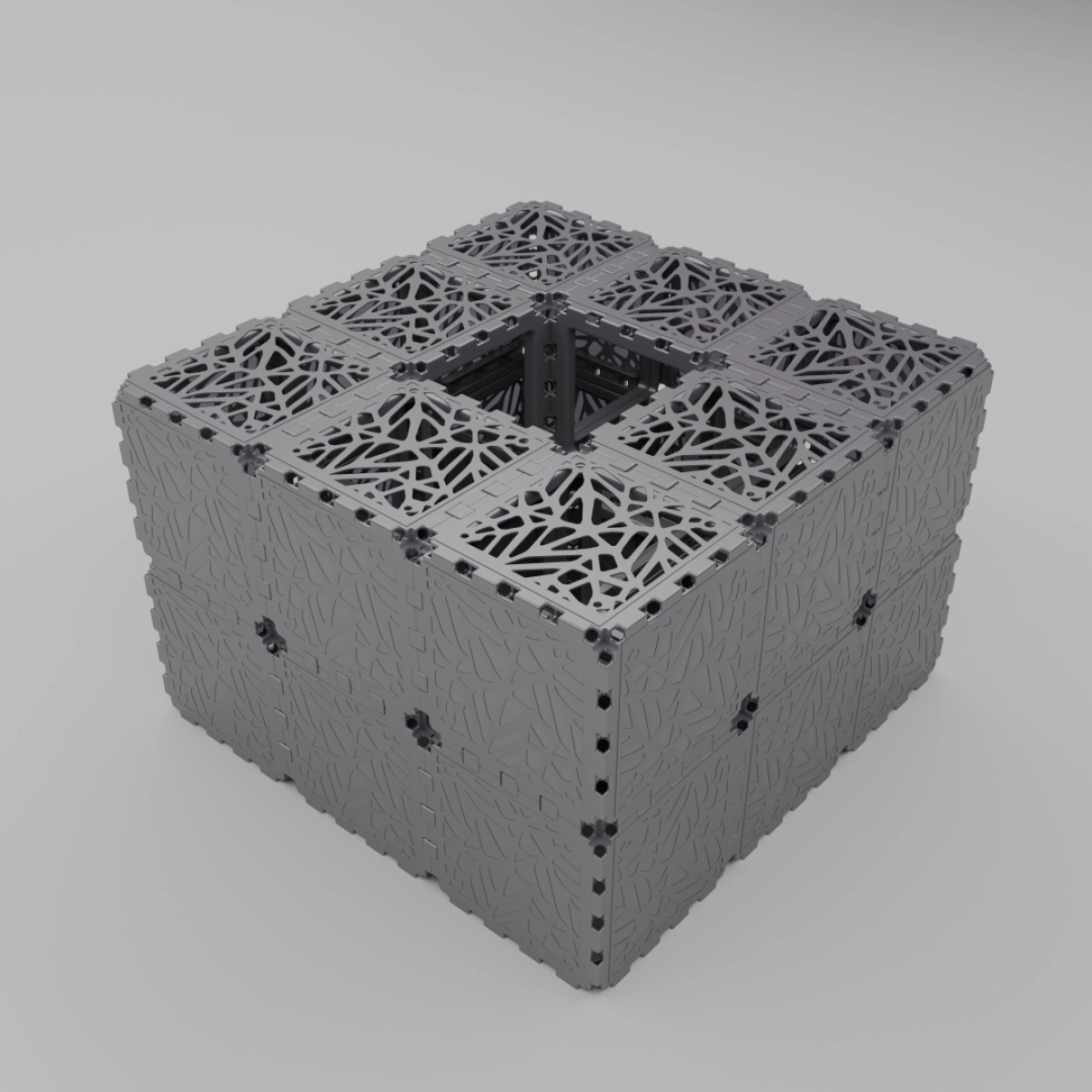 Grey Cubik modular planter, 180 L, additional view