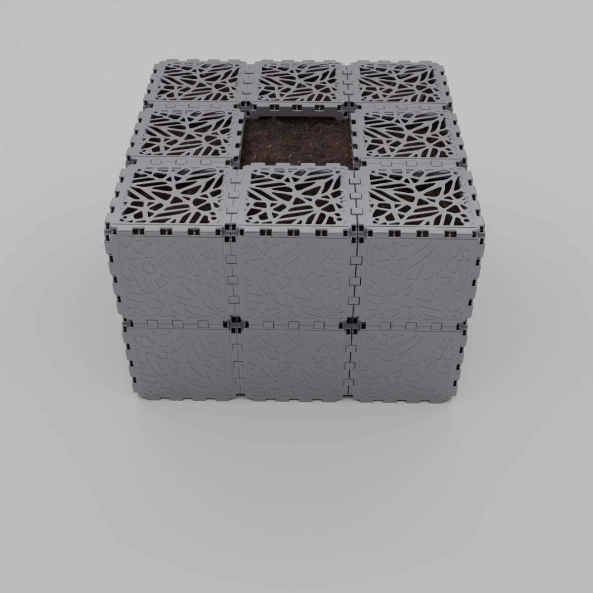 Grey Cubik modular planter, 180 L, additional view
