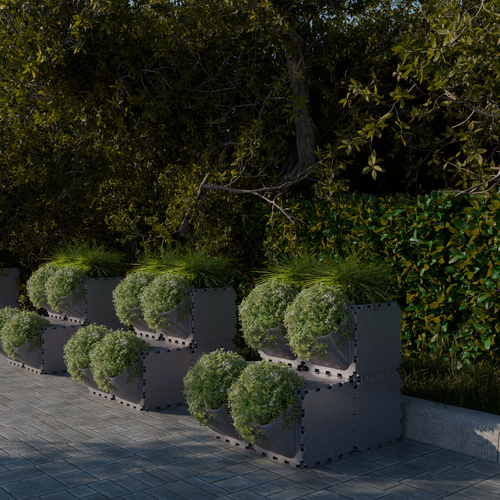 Flora Pflanzgefäß mit zwei Ebenen