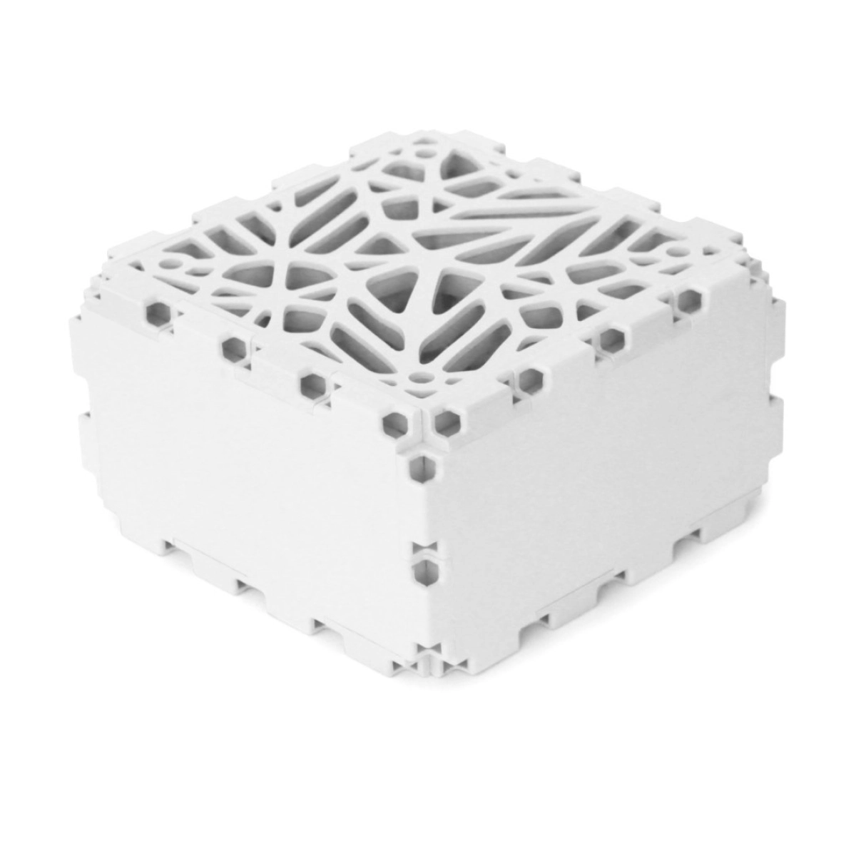 White Cubik Zen/2 white, half-cube faces