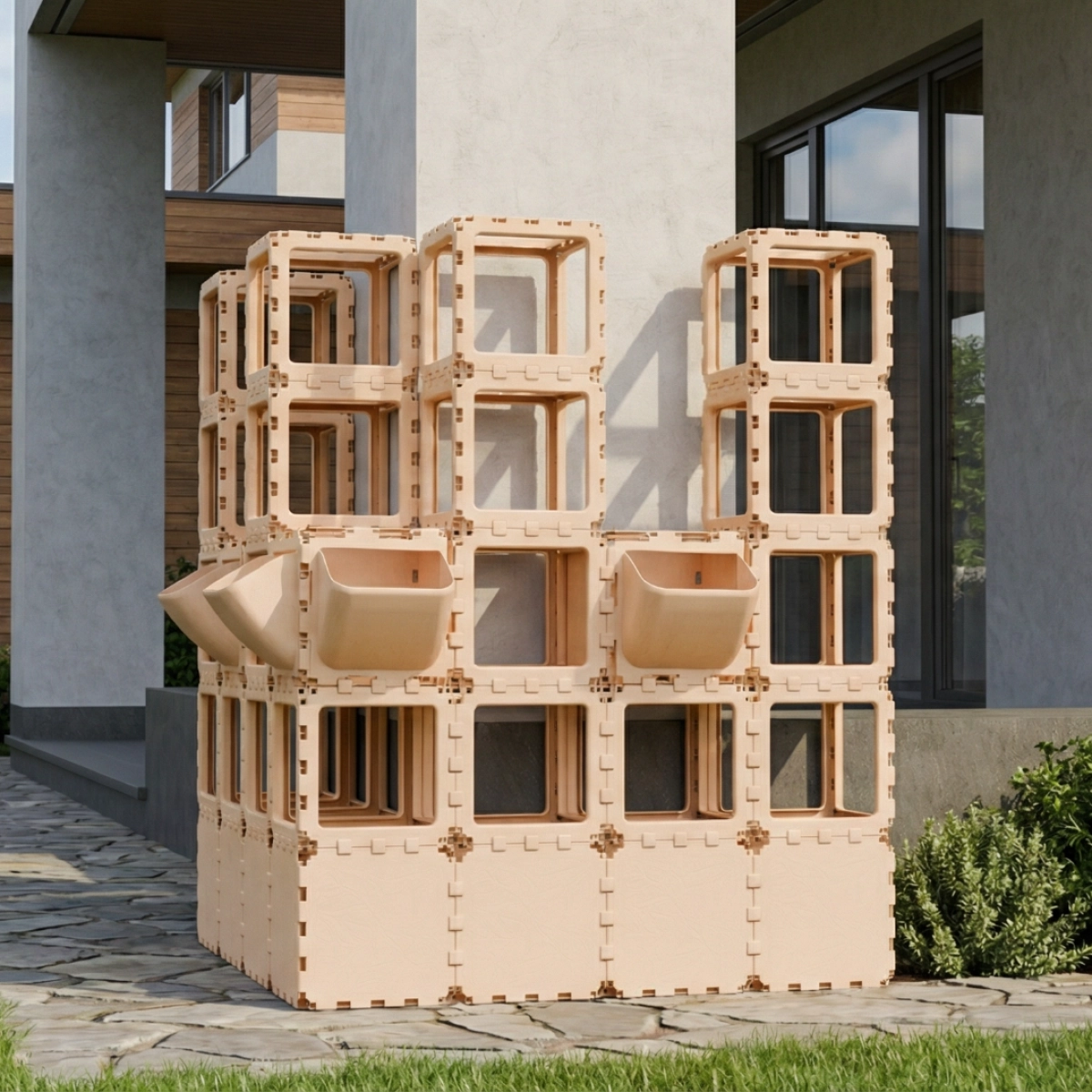 Cubik mini vertical garden, compact view