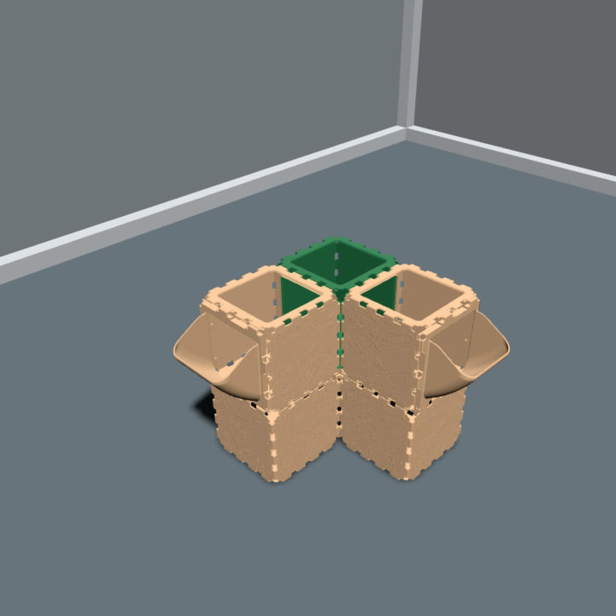 Corner Planter with FLORA Panel photo