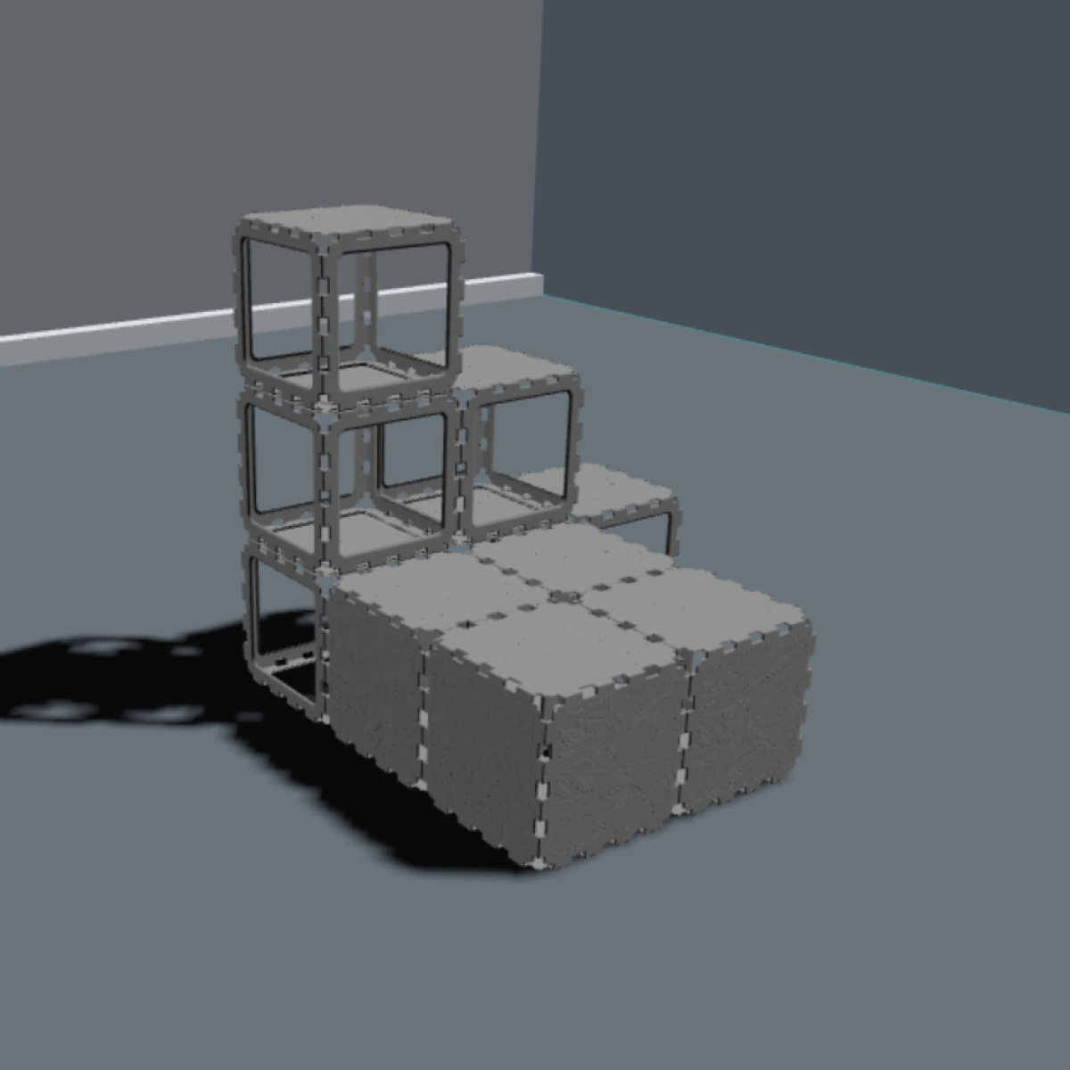 Modular Cat House with Climbing Steps photo
