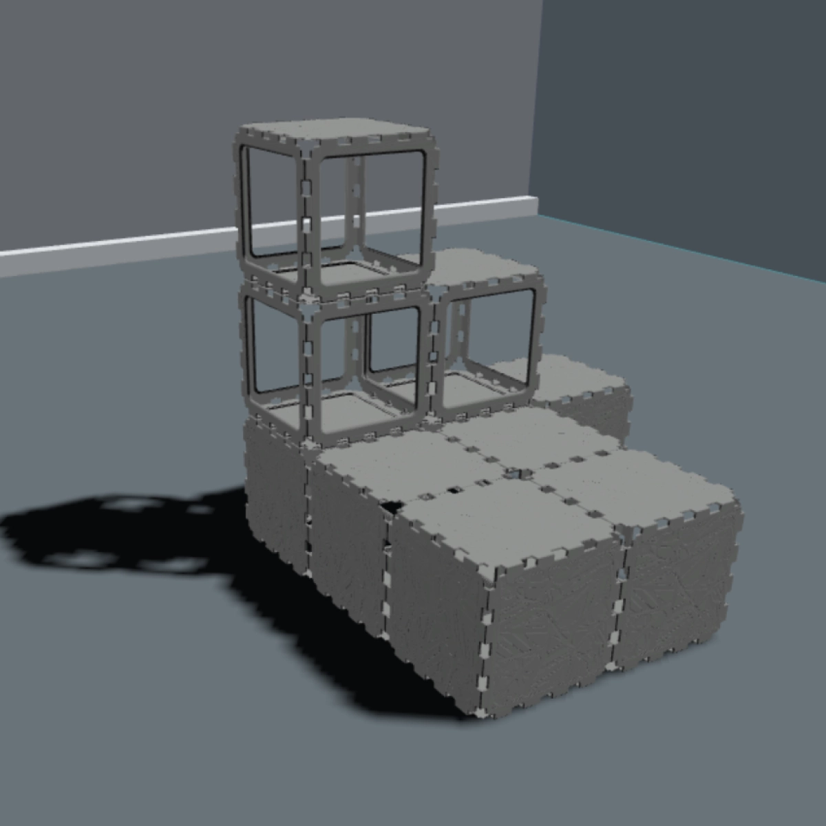 Modular Cat House with Climbing Steps V2 photo