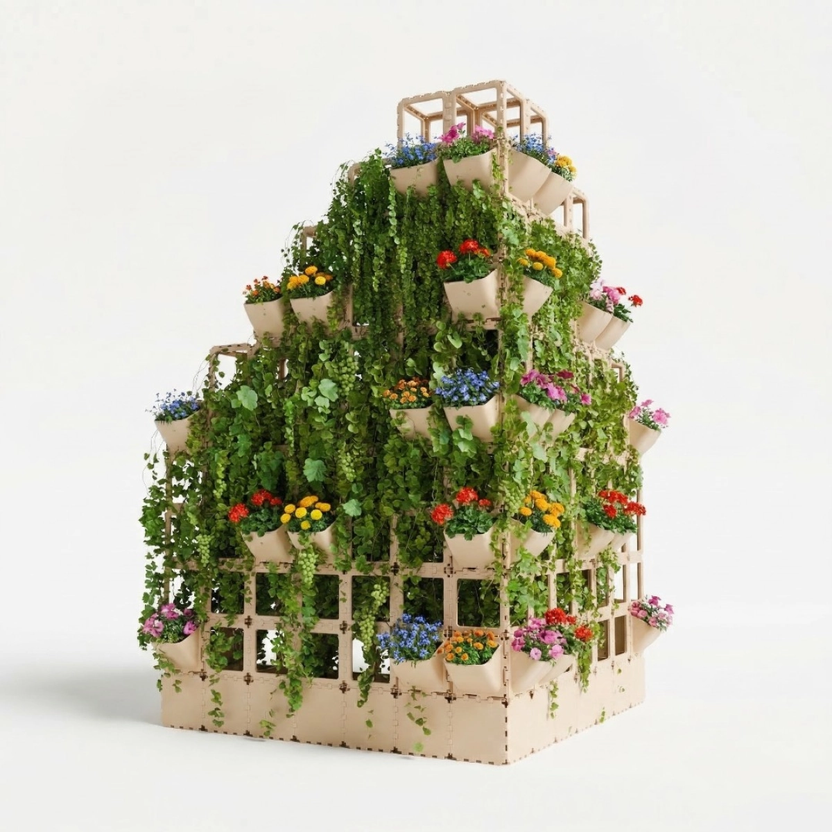 Cubik freestanding vertical garden, medium view