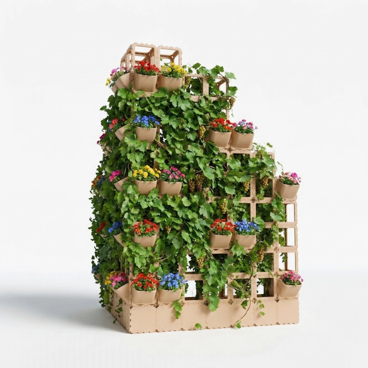 Cubik freestanding vertical garden, medium view