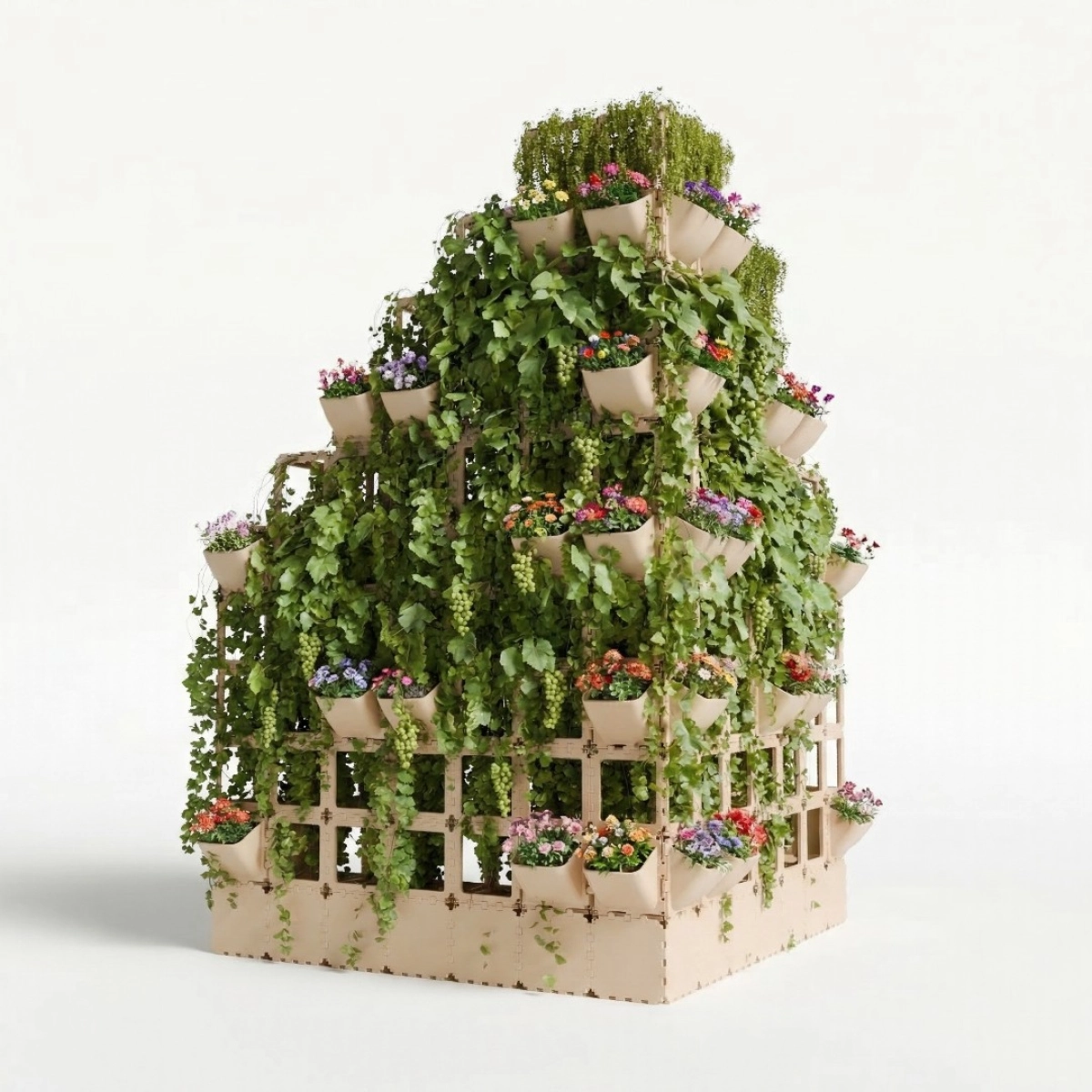 Cubik freestanding vertical garden, medium view