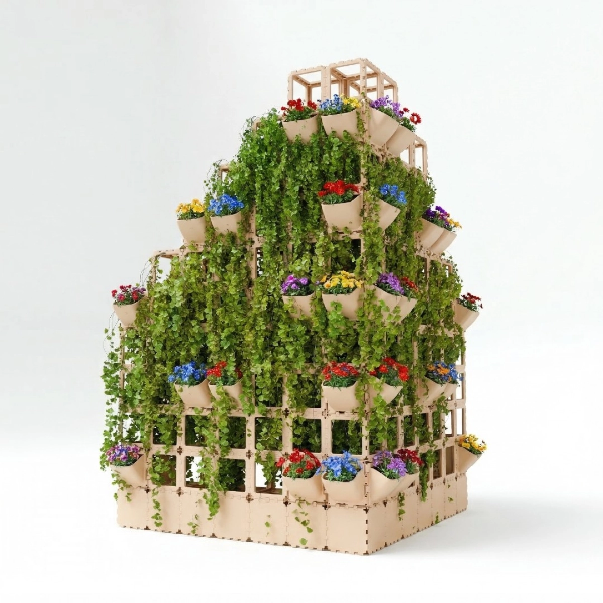 Cubik freestanding vertical garden, medium view