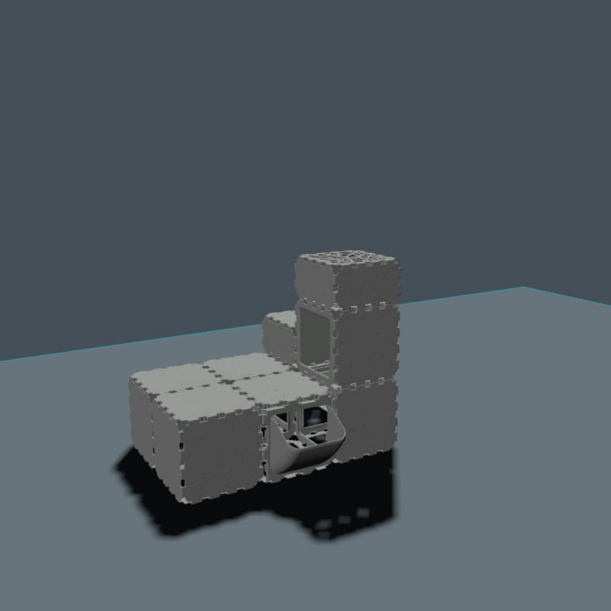 Modular Cat Play House with FLORA Entry V4 photo