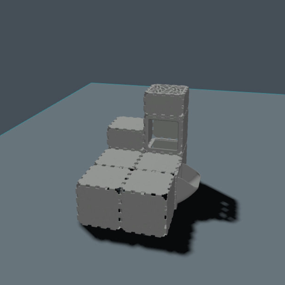 Modular Cat Play House with FLORA Entry V4 photo