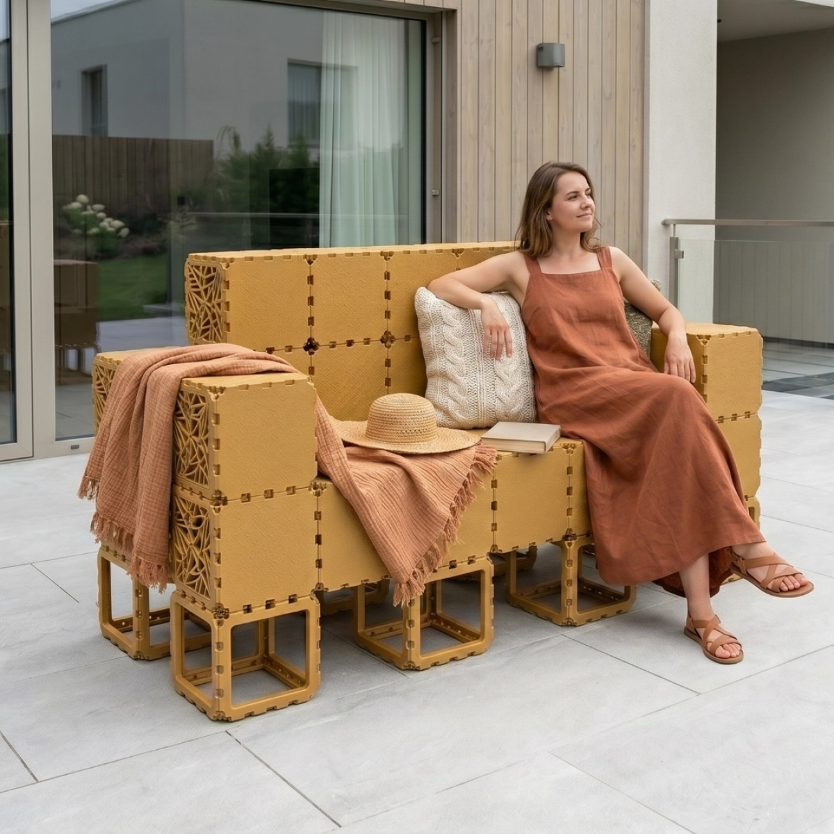 Modular Cubik sofa XL in a living room