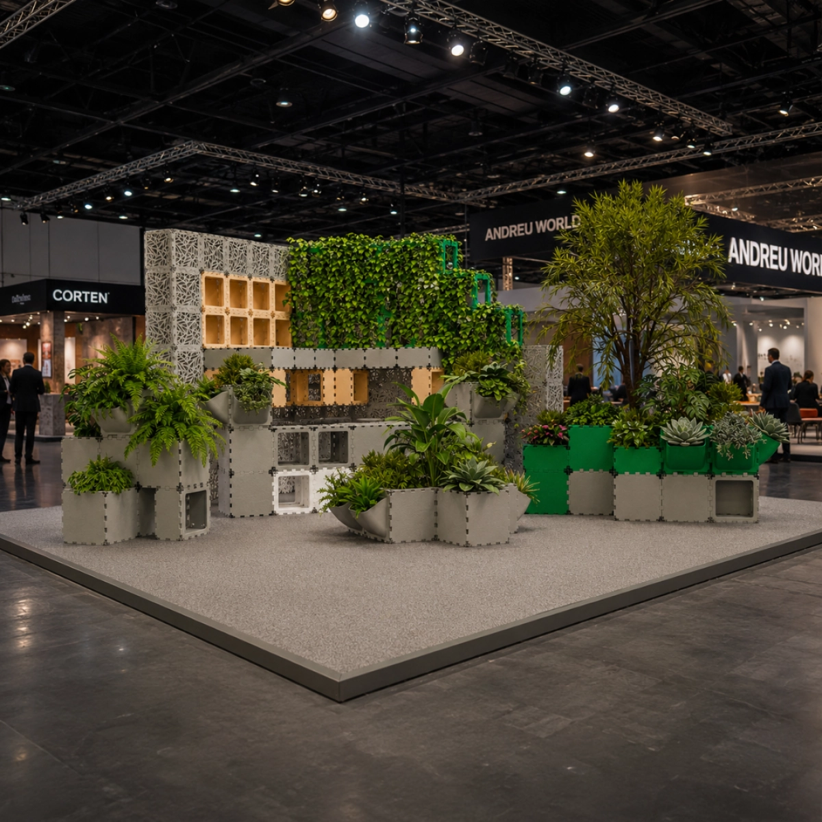 Cubik Helsinki exhibition pavilion with modular walls
