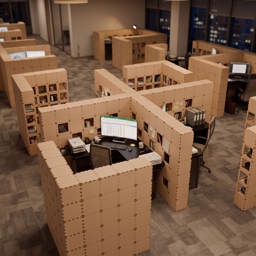 X-Shaped Office Booth 