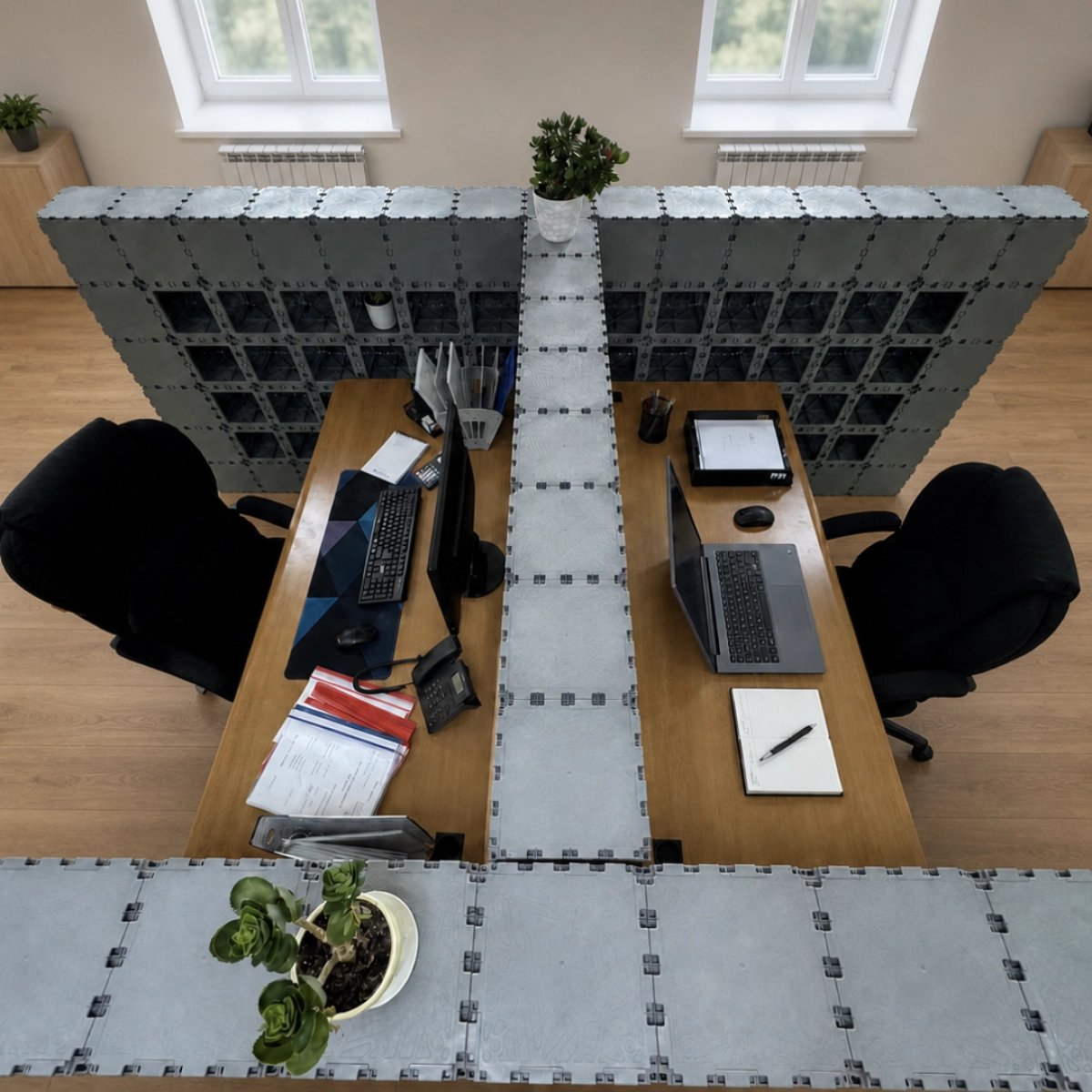 Cubik H-2 1.80 m office layout