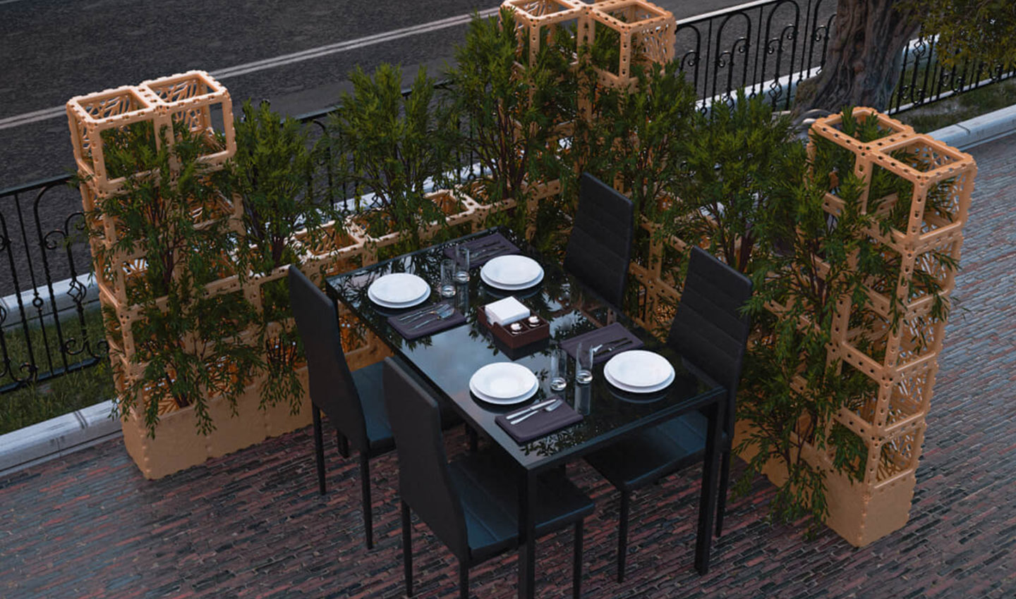 Verschönern Sie Ihr Café, Restaurant oder Hotel mit modularen Würfeln von Cubik.one