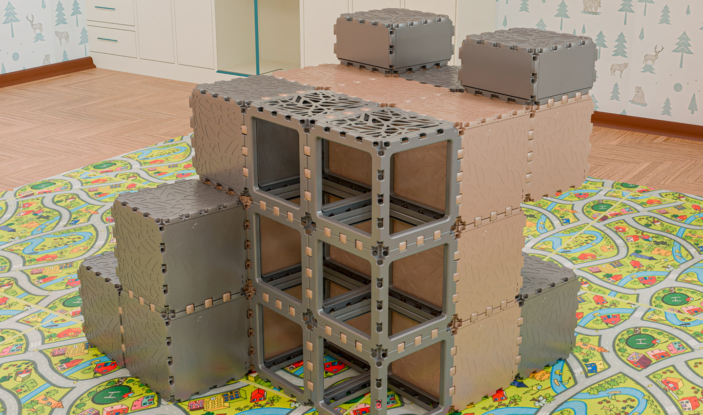 Stanze da gioco modulari per una creatività e un divertimento senza fine